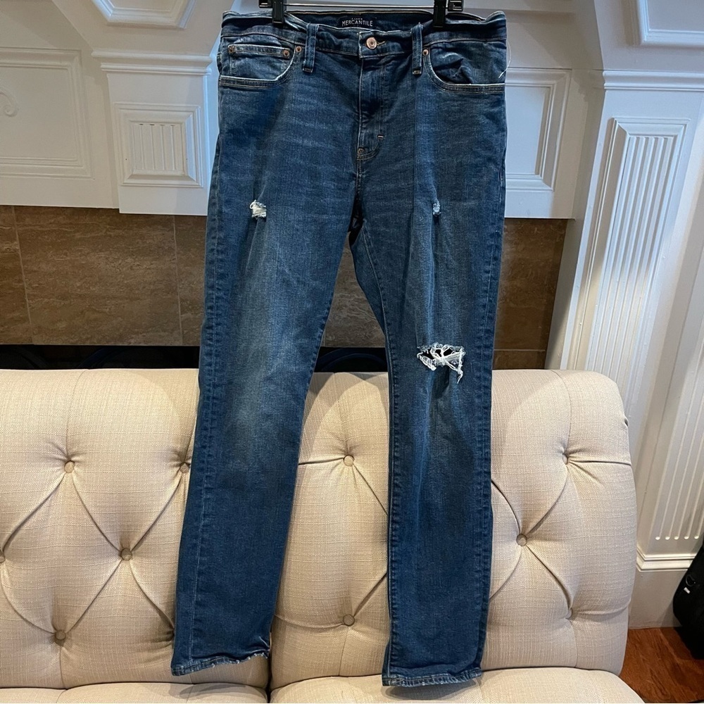BR: J Crew Mercantile Flex Jean Men’s Slim Medium Wash straight leg 33" X 30"